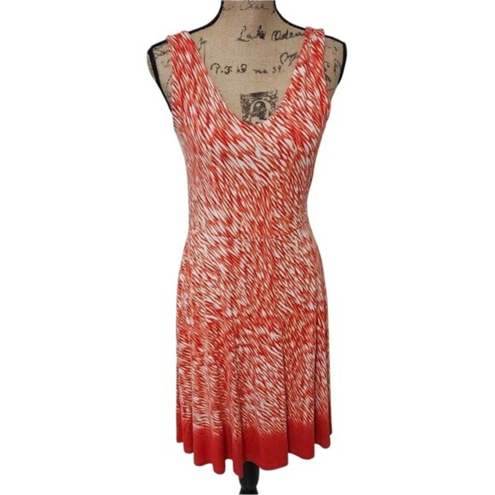 Atholeta Sleeveless Tennis Active‎ Dress Coral White Casual Summer Sun Dress